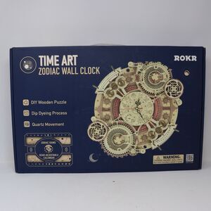 ROKR 3D Wooden Puzzle Mechanical Zodiac Clock DIY Wall Mechanical Clock